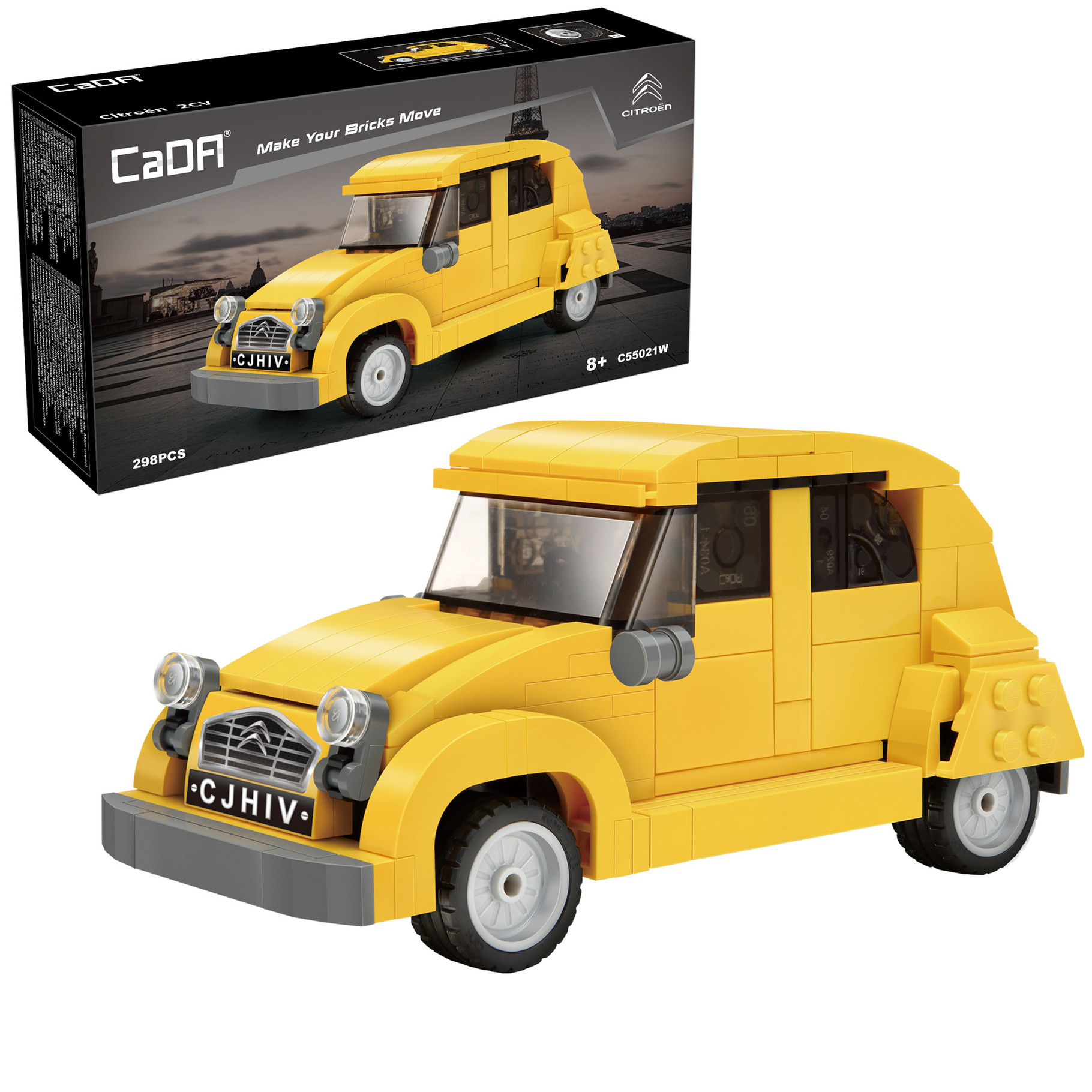 CaDA 1:24 Citroën 2CV Retro Car - 298 pcs