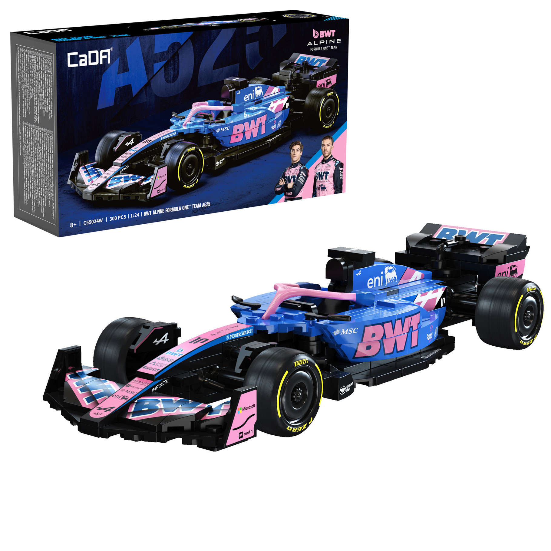 CaDA 1:24 BWT Alpine F1 Team A525 Racing Car - 300 pcs