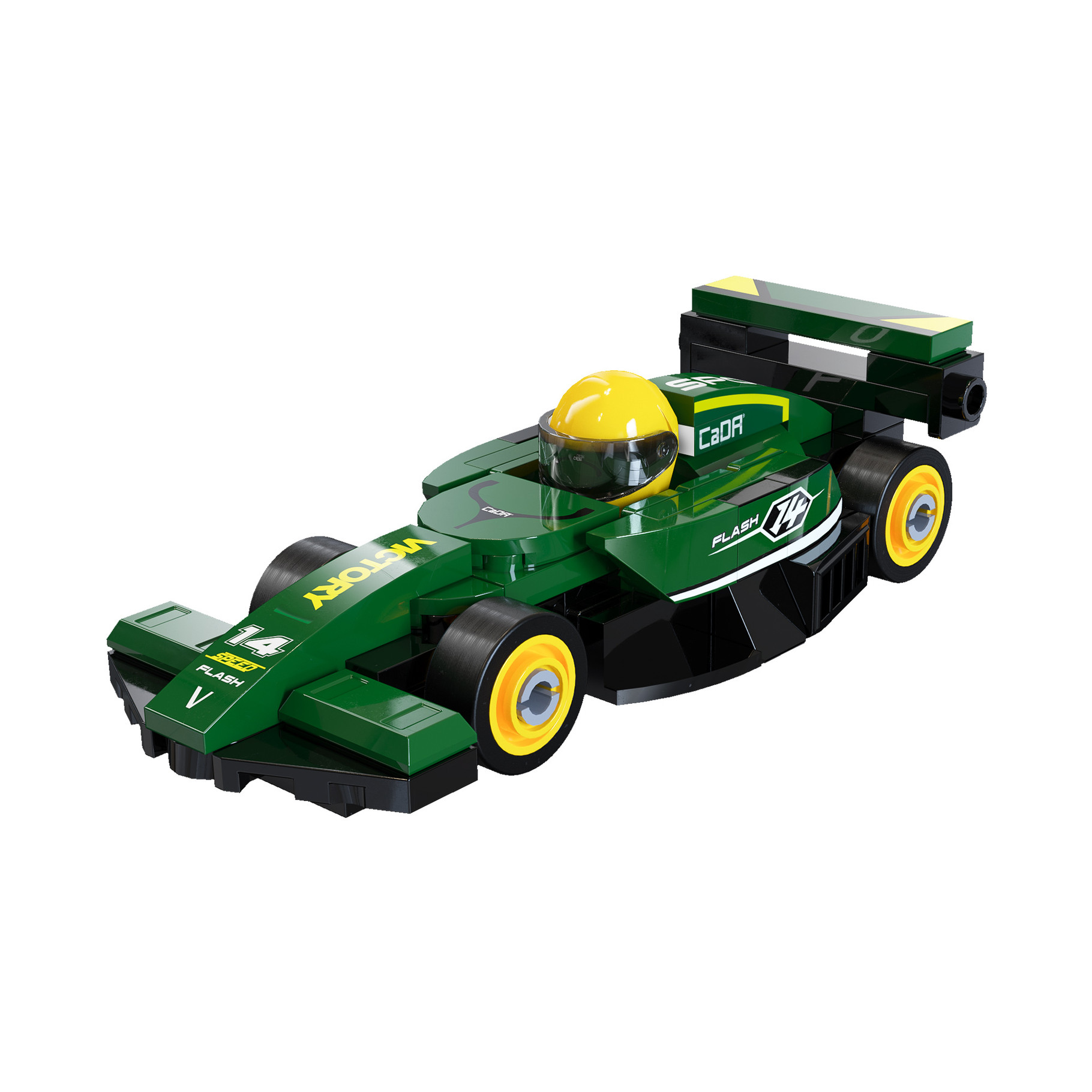 CaDA Mini Green Circuit Racing Car - 70 pcs
