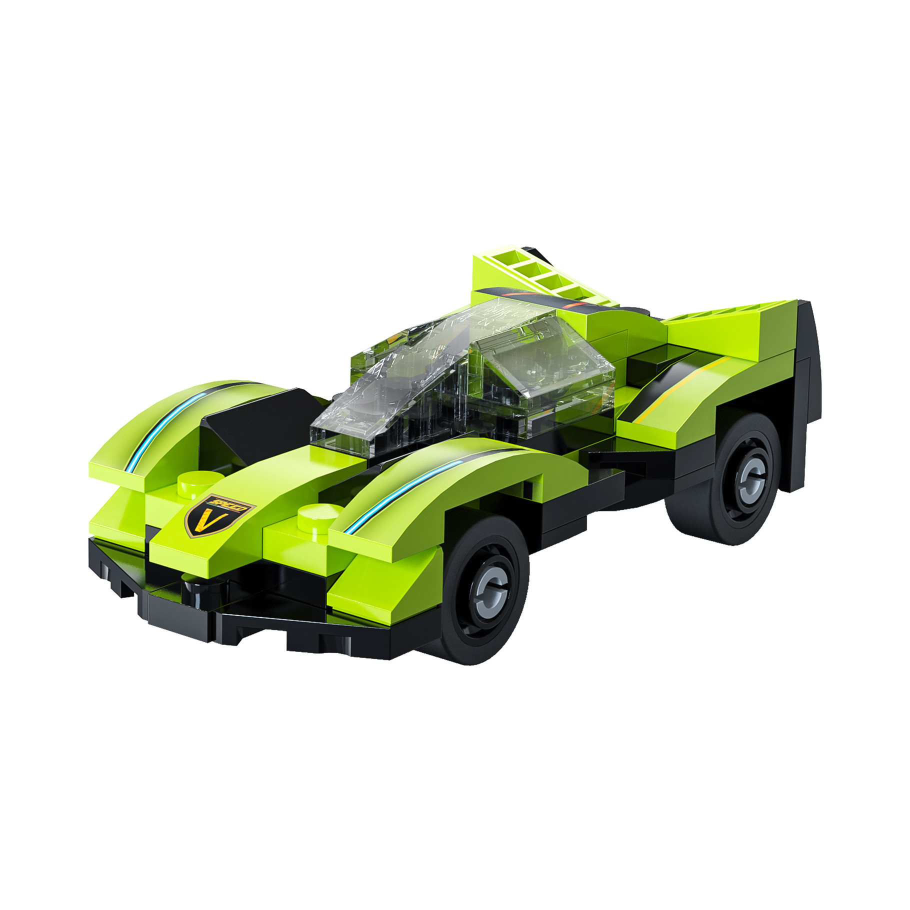 CaDA Mini Green Blade Sports Car - 68 pcs