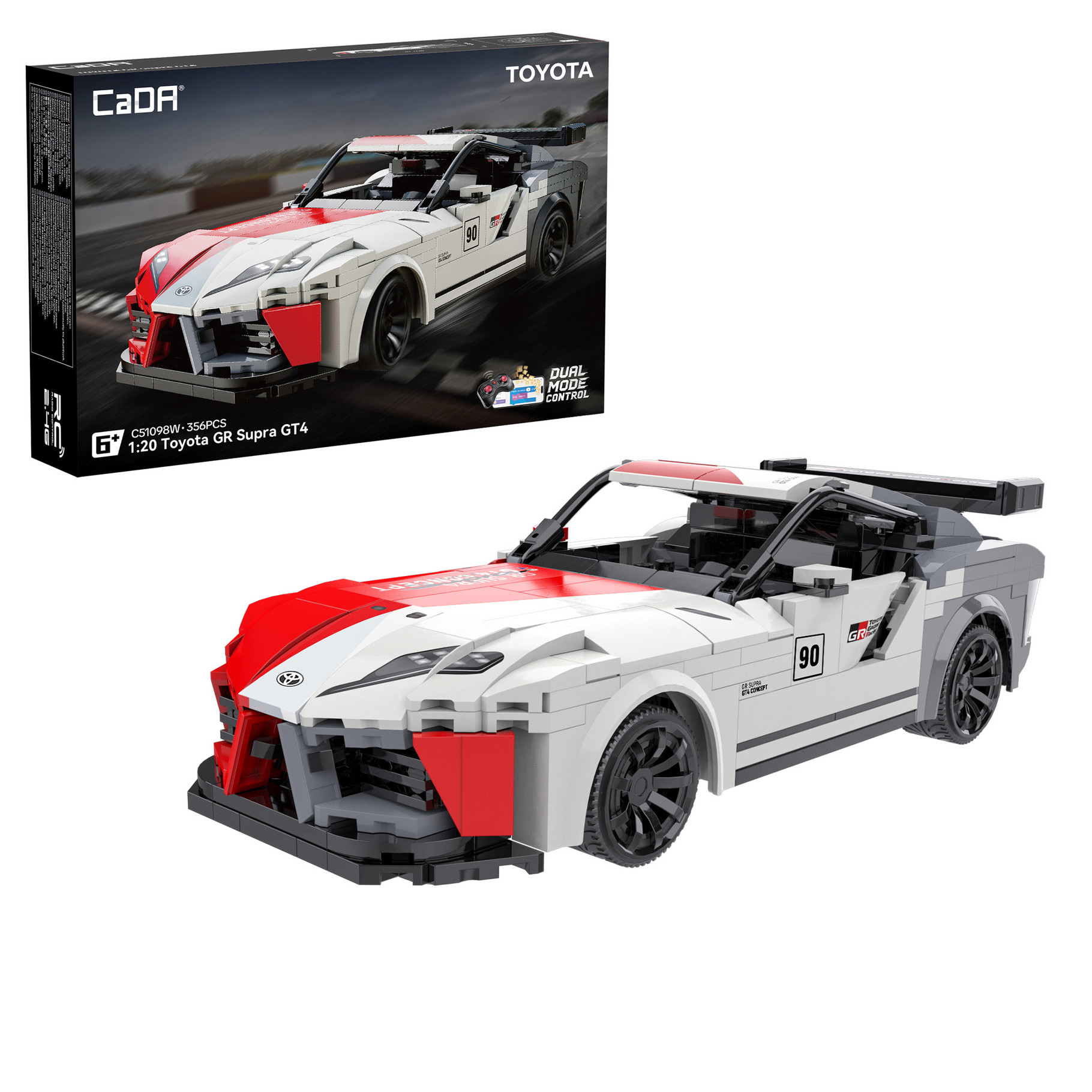 CaDA 1:20 Toyota GR Supra GT4 Car - 356 pcs