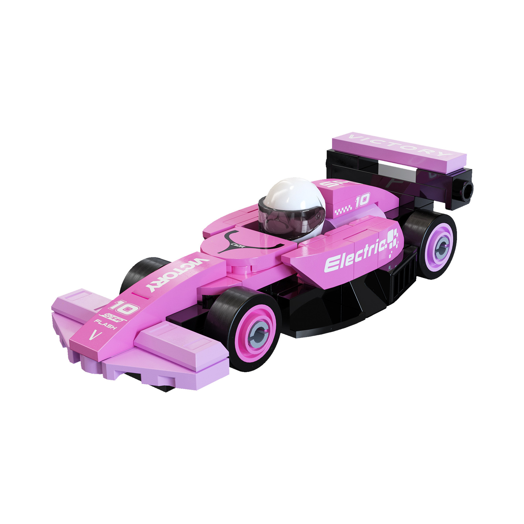 CaDA Mini Pink Circuit Racing Car - 70 pcs
