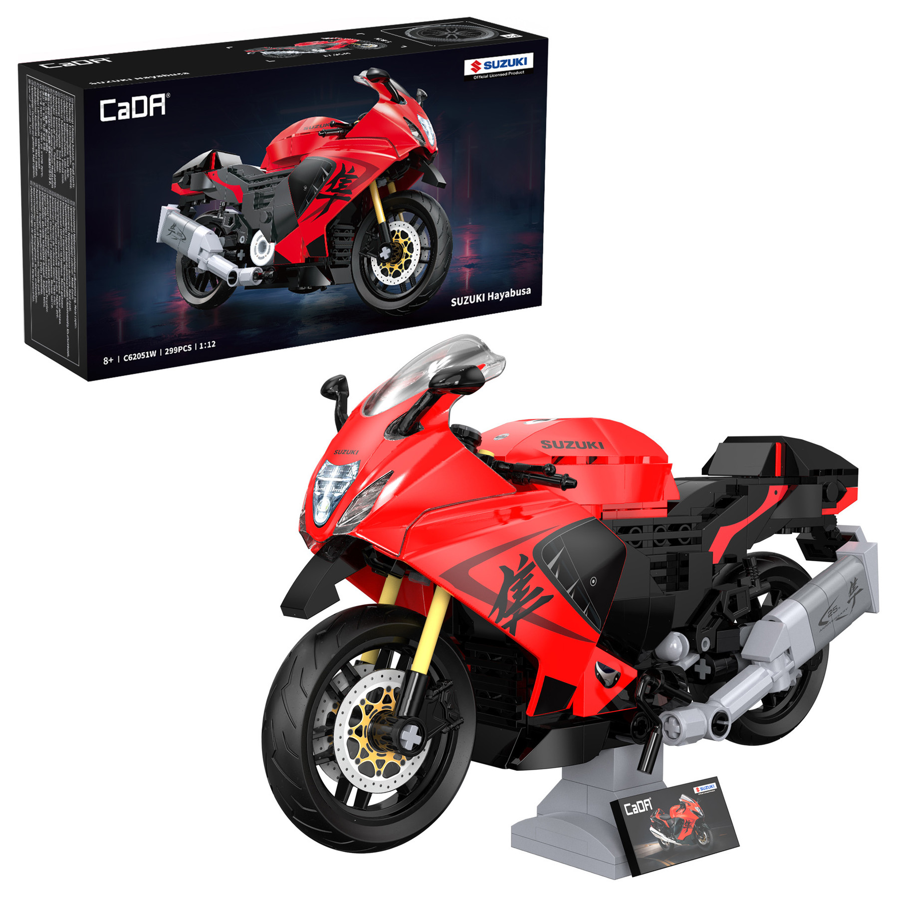 CaDA 1:12 Suzuki Hayabusa Motorbike - 299 pcs