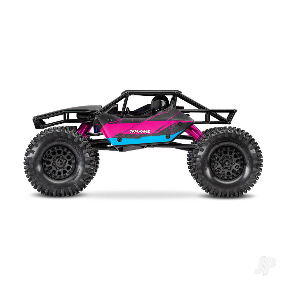 Traxxas TXC-4M Extreme Crawler 1:18 4X4 RTD Crawler, Pink (+TQ Compact, 3S BL, 3350Kv, Clipless Tube-Frame Body)-2
