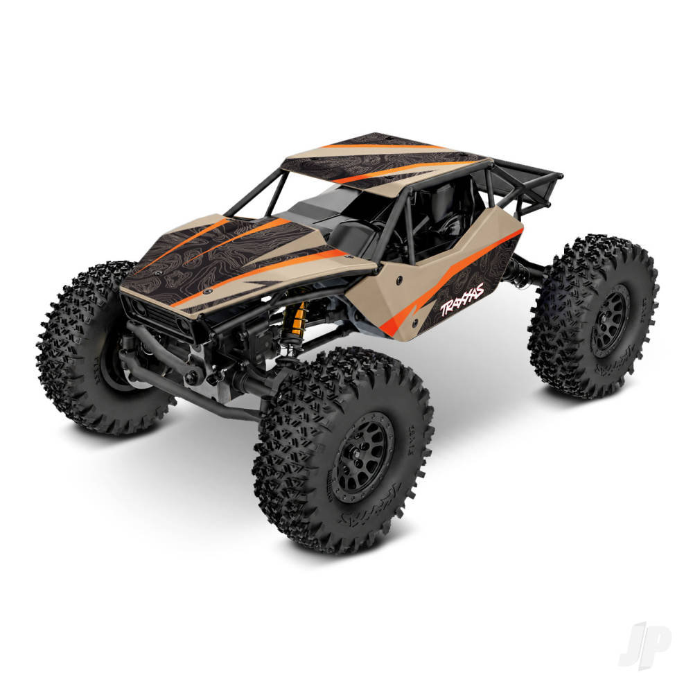 Traxxas TXC-4M Extreme Crawler 1:18 4X4 RTD Crawler, Tan (+TQ Compact, 3S BL, 3350Kv, Clipless Tube-Frame Body)-3