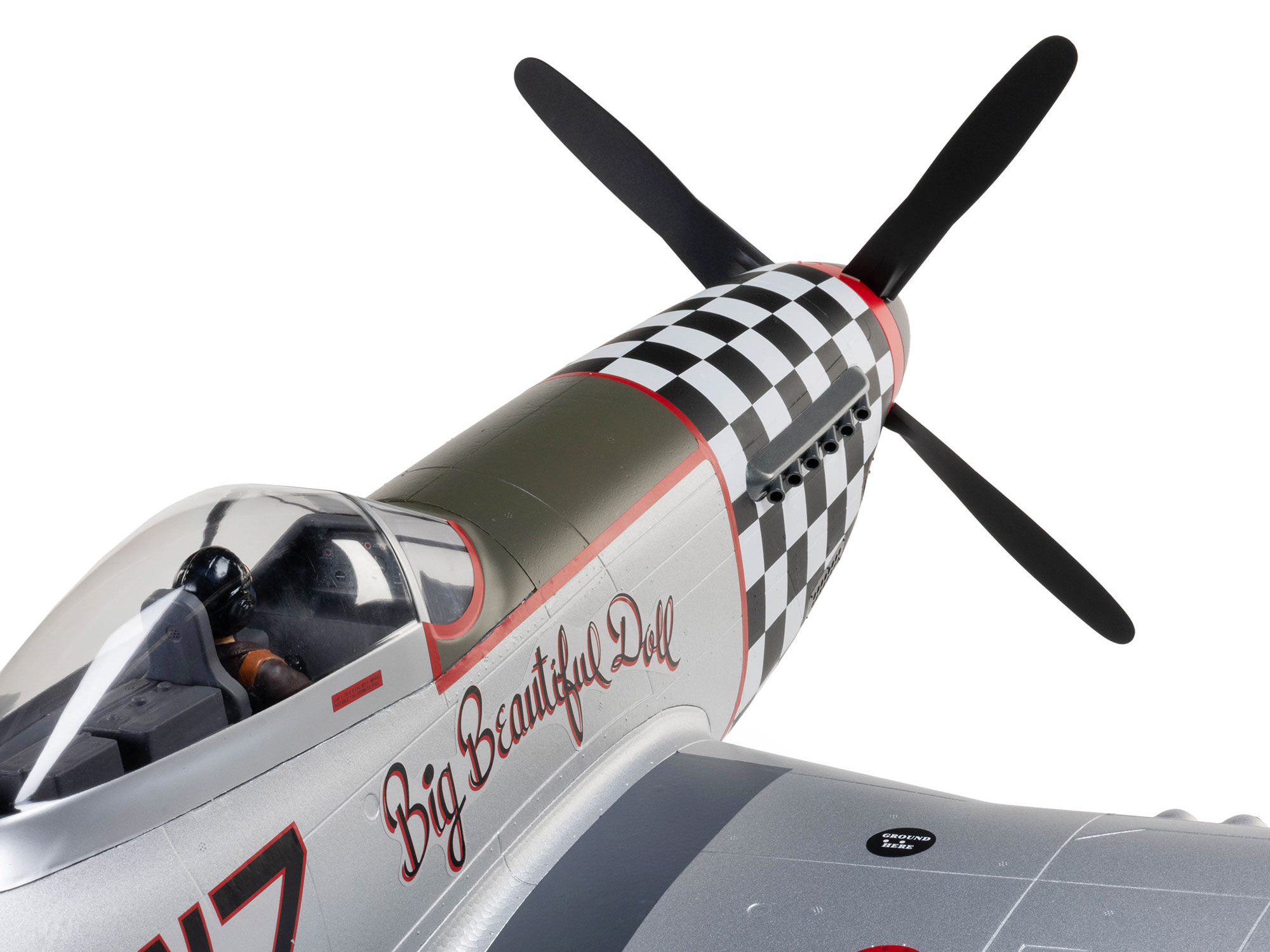 P-51D Mustang "Big Beautiful Doll" 1.5m BNF Basic with AS3X+-10