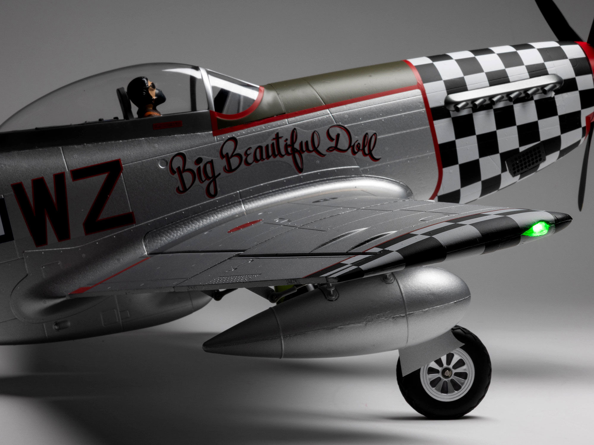 P-51D Mustang "Big Beautiful Doll" 1.5m BNF Basic with AS3X+-23