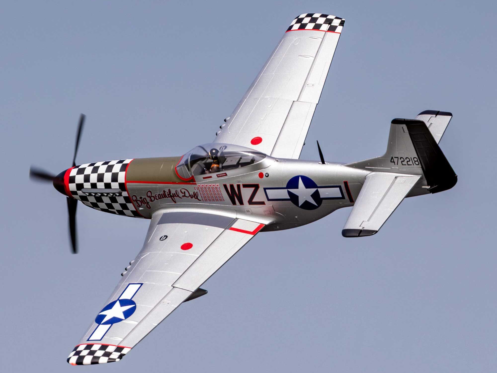 P-51D Mustang "Big Beautiful Doll" 1.5m BNF Basic with AS3X+-26