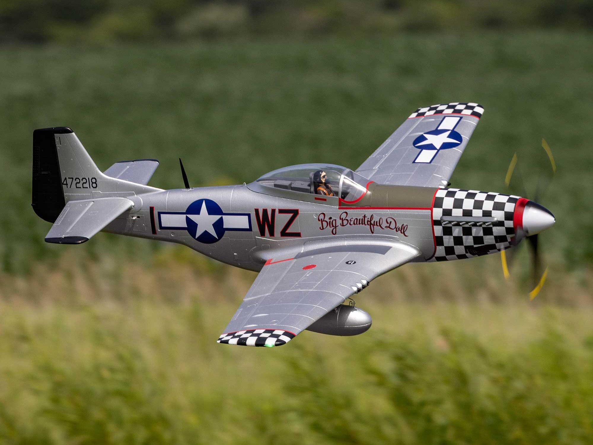 P-51D Mustang "Big Beautiful Doll" 1.5m BNF Basic with AS3X+-28