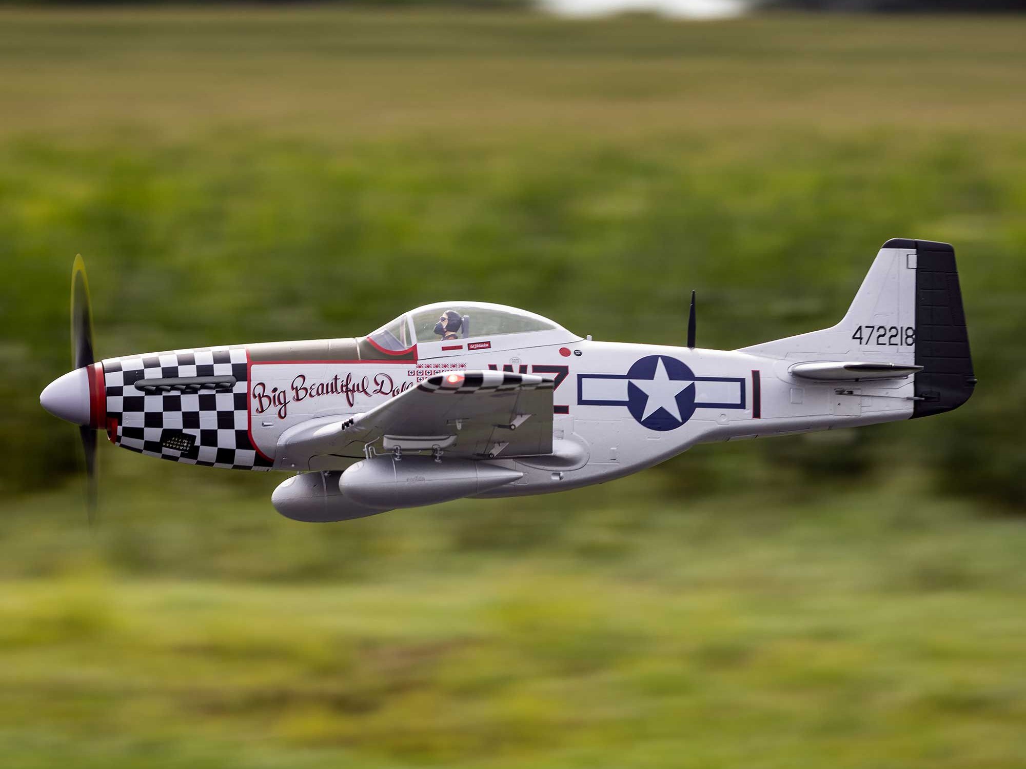 P-51D Mustang "Big Beautiful Doll" 1.5m BNF Basic with AS3X+-30