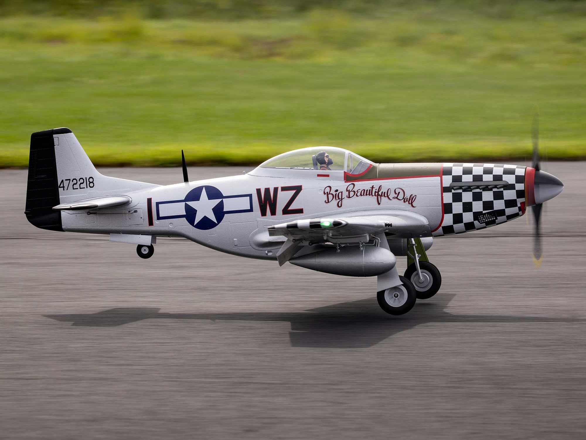 P-51D Mustang "Big Beautiful Doll" 1.5m BNF Basic with AS3X+-32