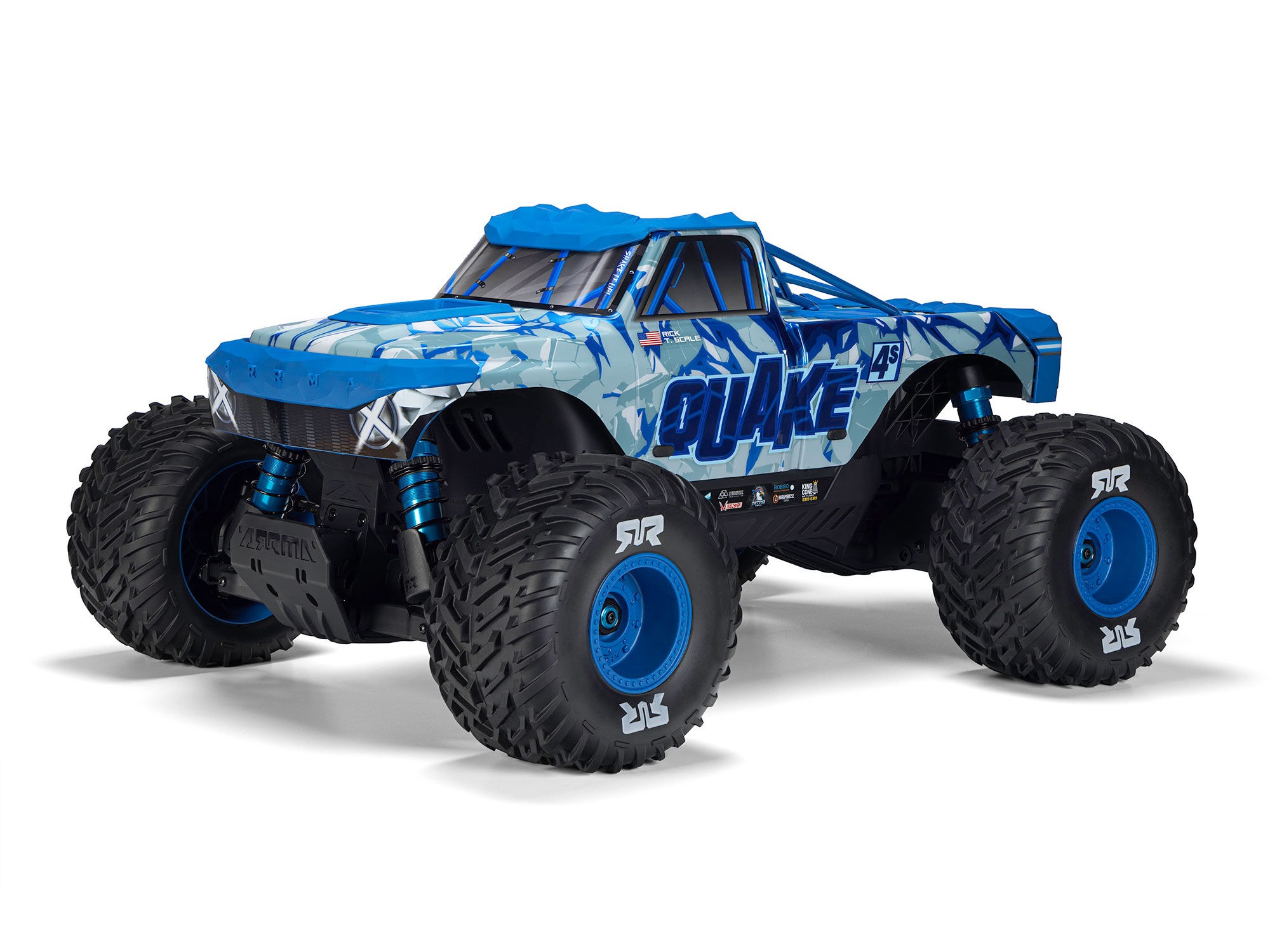 1/8 QUAKE 4S DSC 4X4 RTR Monster Truck, White/Blue