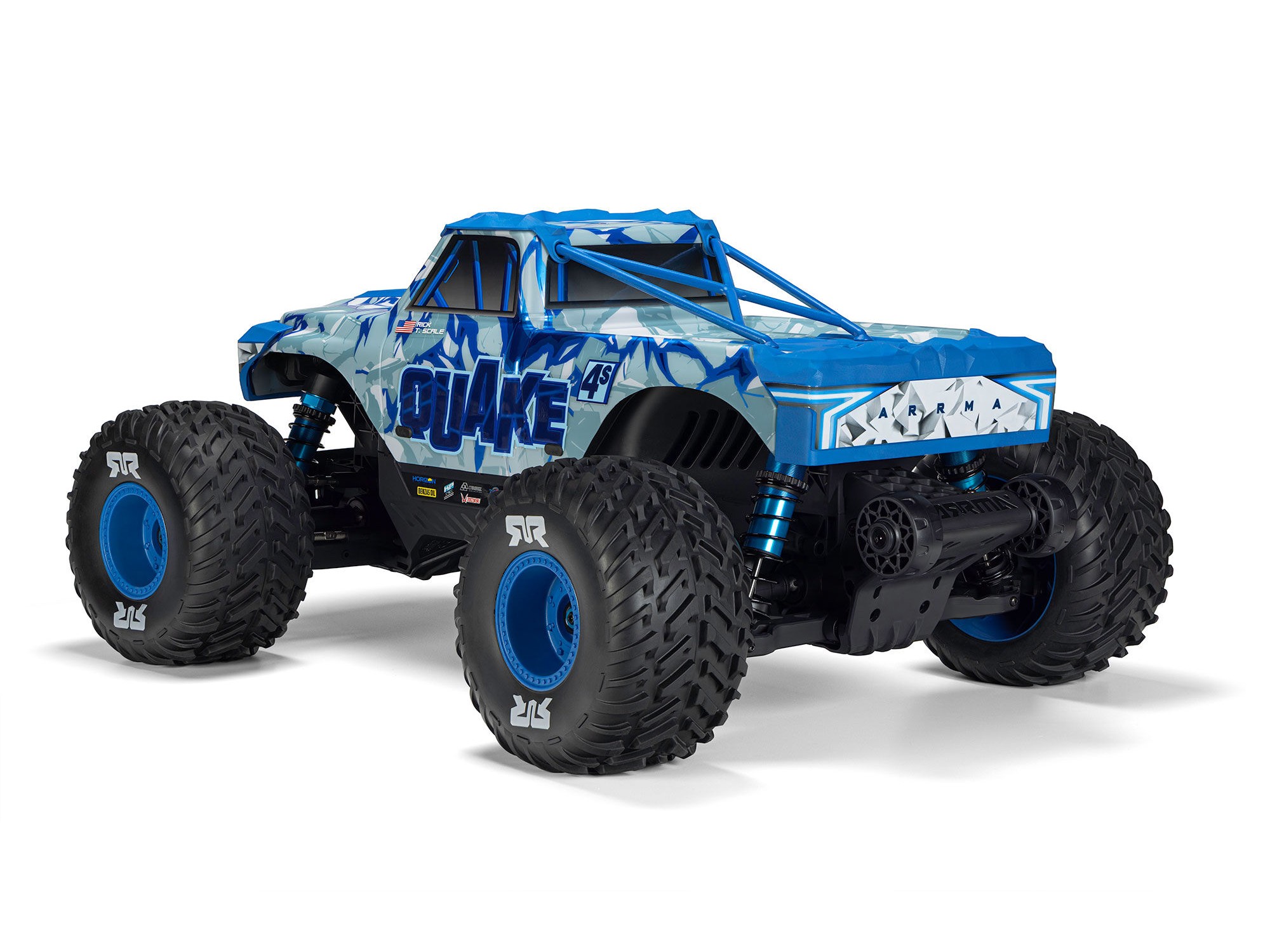 1/8 QUAKE 4S DSC 4X4 RTR Monster Truck, White/Blue-2