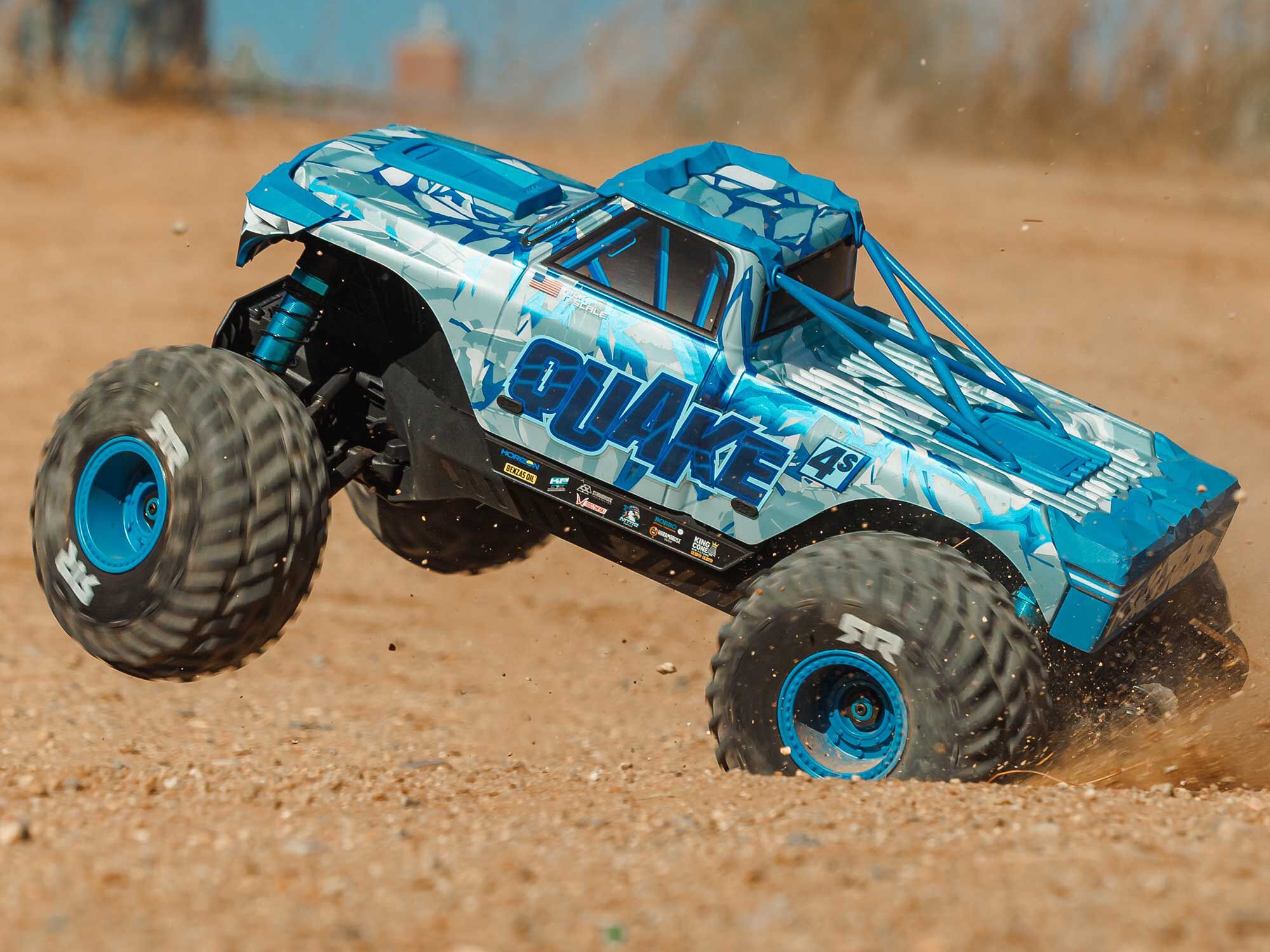 1/8 QUAKE 4S DSC 4X4 RTR Monster Truck, White/Blue-24
