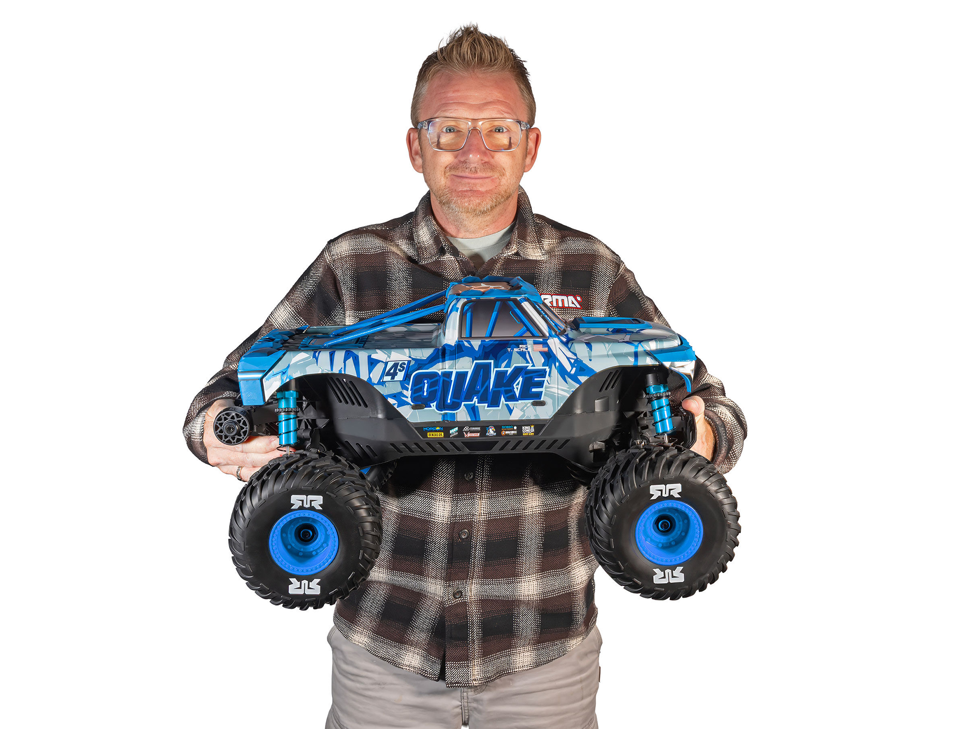 1/8 QUAKE 4S DSC 4X4 RTR Monster Truck, White/Blue-29