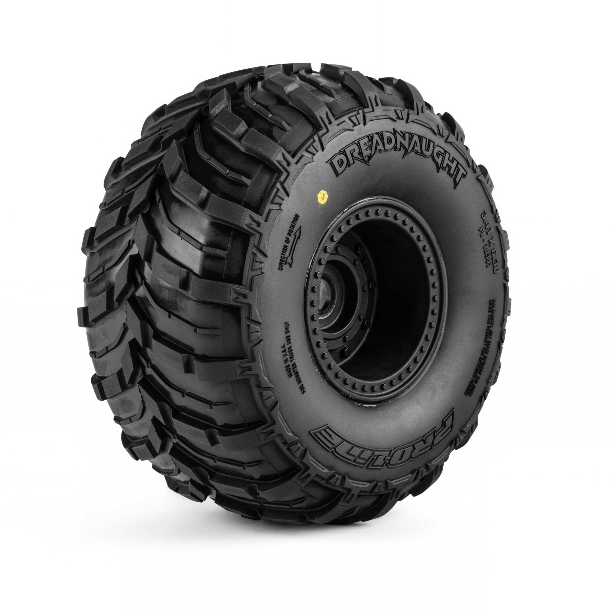 1/8 Dreadnaught Front/Rear Tire MTD QUAKE 4S Wheel (2): QUAK