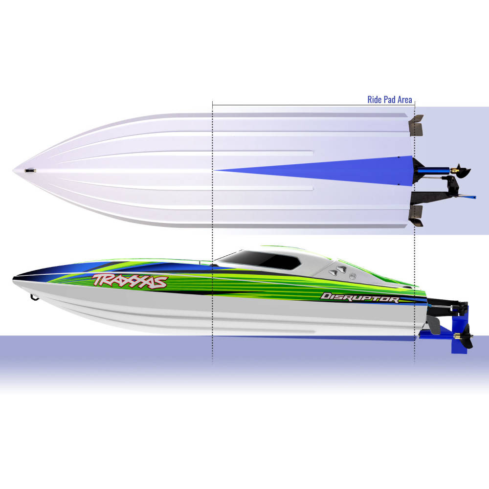 Traxxas Disruptor Race Boat 4S VXL - Barca Da Corsa Radiocomandata, Scafo ABS, Sistema Brushless Velineon Con Raffreddamento Ad Acqua
