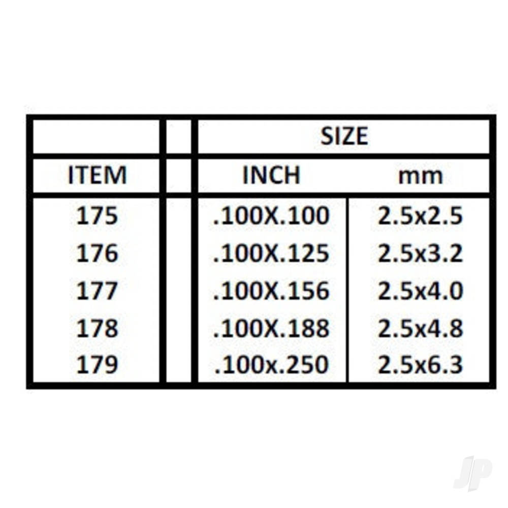 14in (35cm) Strip .100x.156in (7 per pack)-5