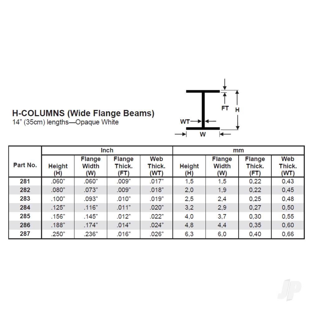 14in (35cm) H-Columns .800in (100 per pack)-4