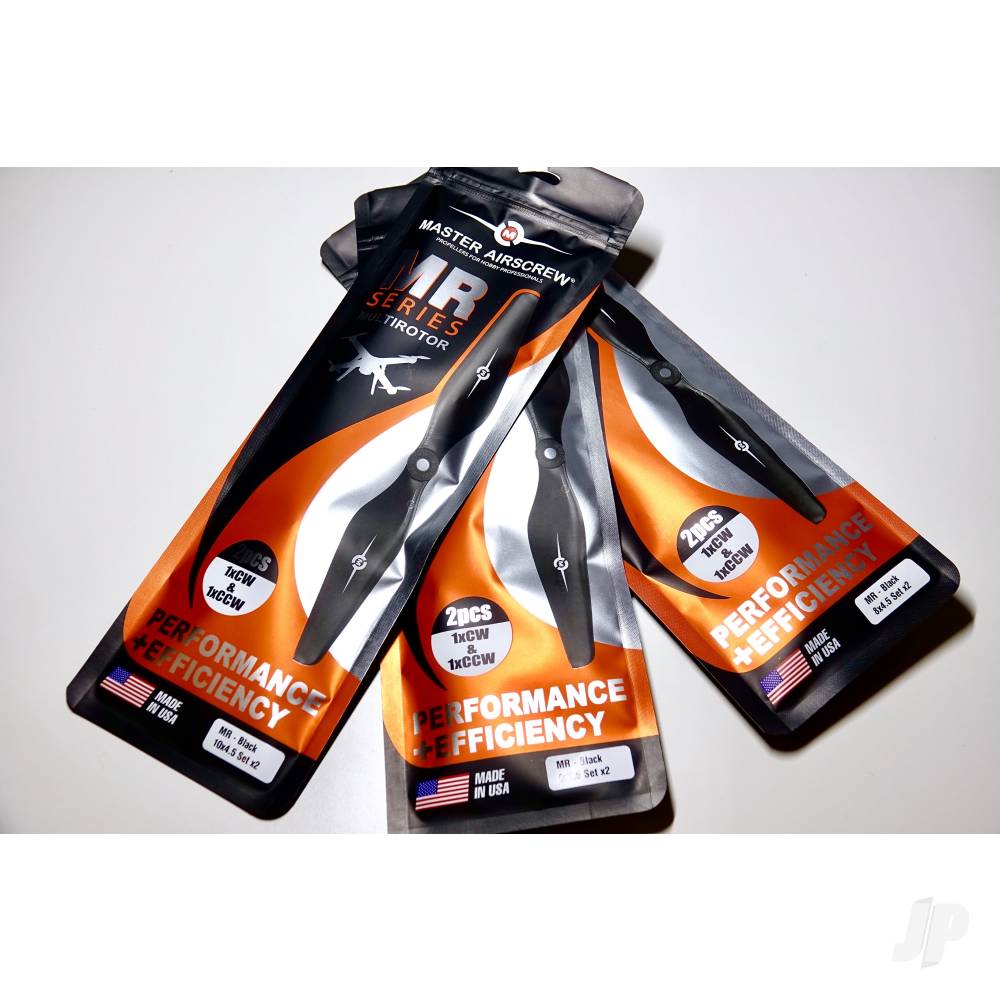 3MR Series - 3-Blade 9x4.5 Propeller (CW) Rev./Pusher Black-4