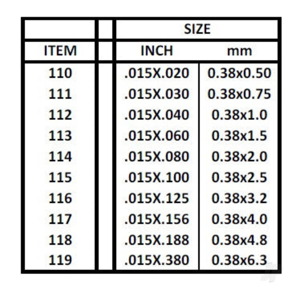 14in (35cm) Strip .015x.020in (100 per pack)-5