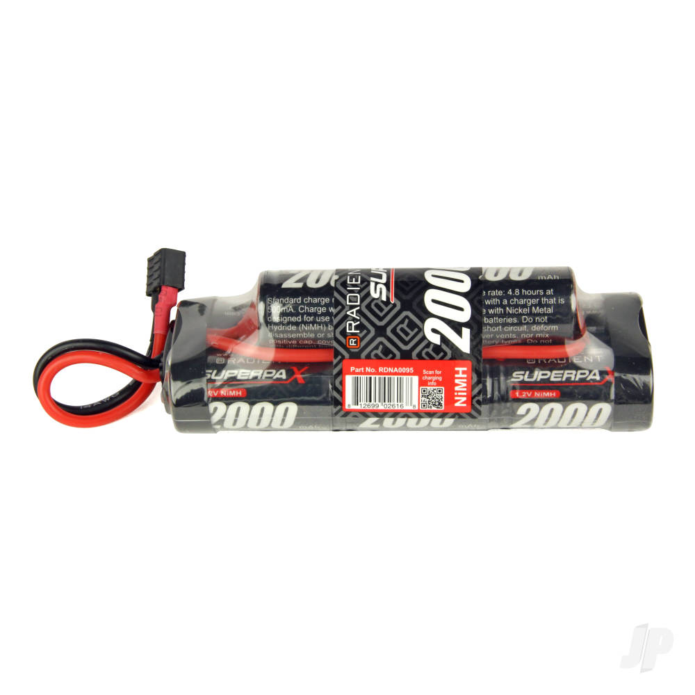 NiMH 9.6V 2000mAh SC 6-2 Hump, Deans (HCT)