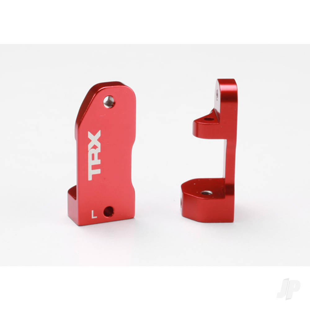 Traxxas Caster blocks, 30-degree, Red-anodised 6061-T6 aluminium (left & right), suspension screw pin (2 pcs)