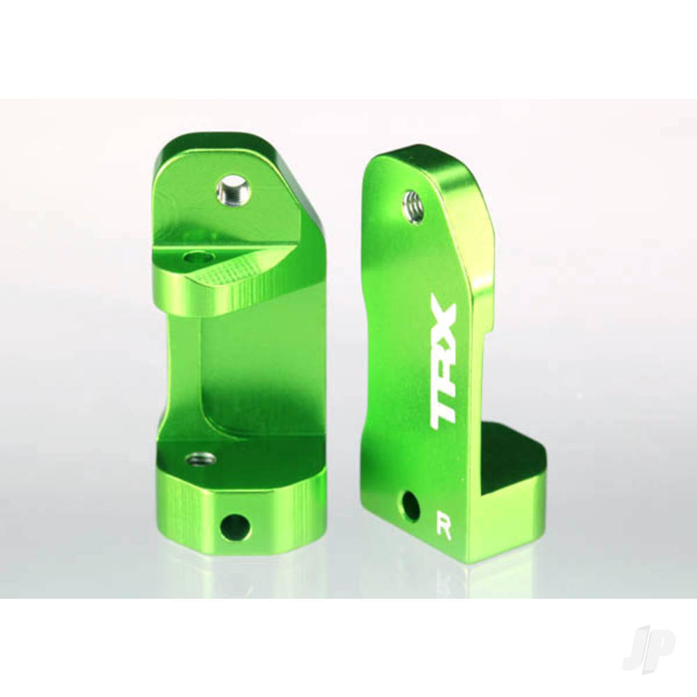 Traxxas Caster blocks, 30-degree, Green-anodised 6061-T6 aluminium (left & right), suspension screw pin (2 pcs)