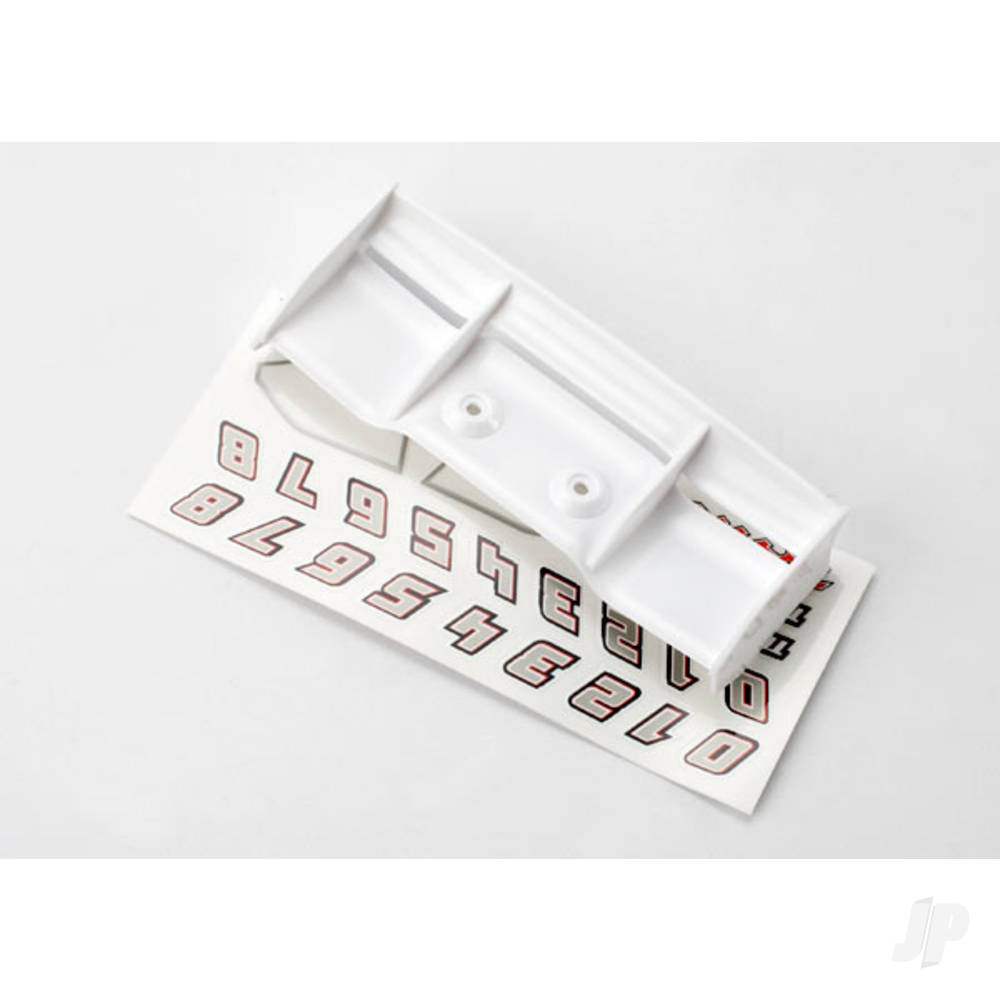 Traxxas Wing, 1:16 E-Revo (White) / decal sheet