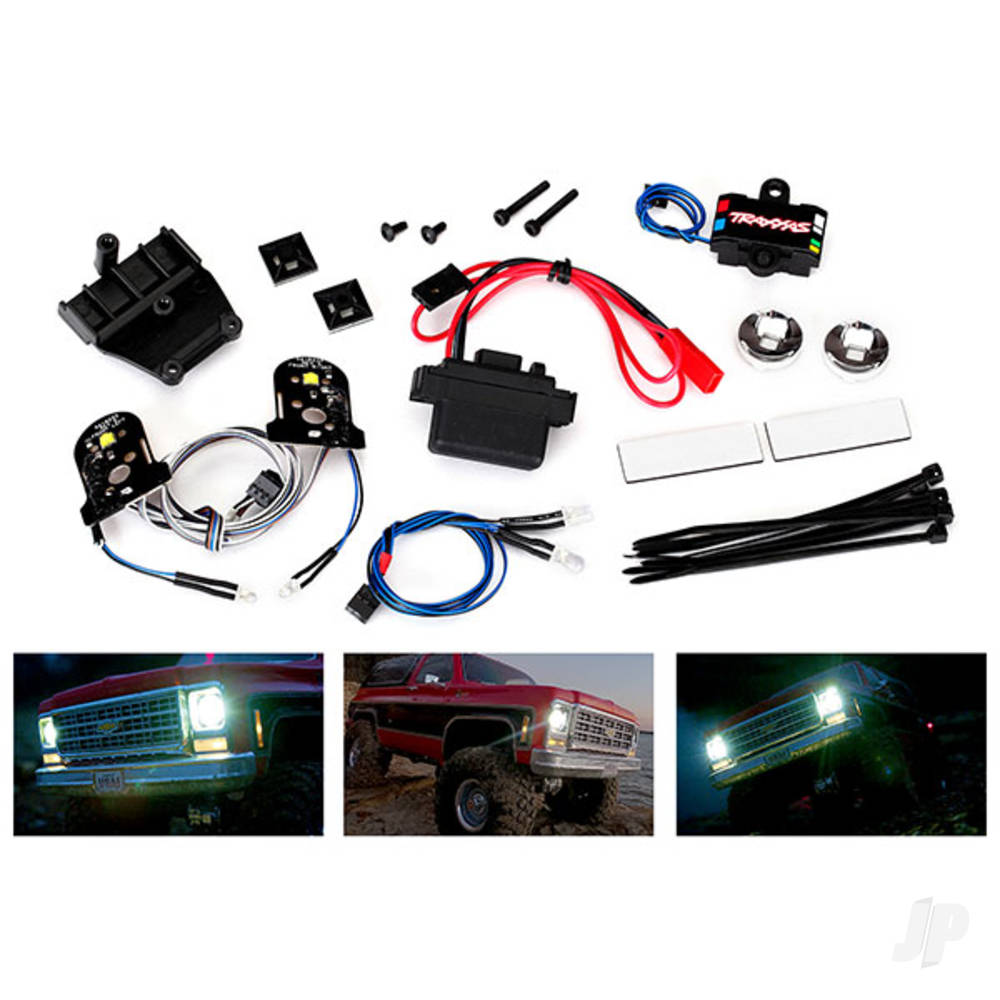 Traxxas LED light Set, complete with power supply (contains headlights, tail lights, side marker lights, distribution block, and power supply) (fits #8130 Body)-2