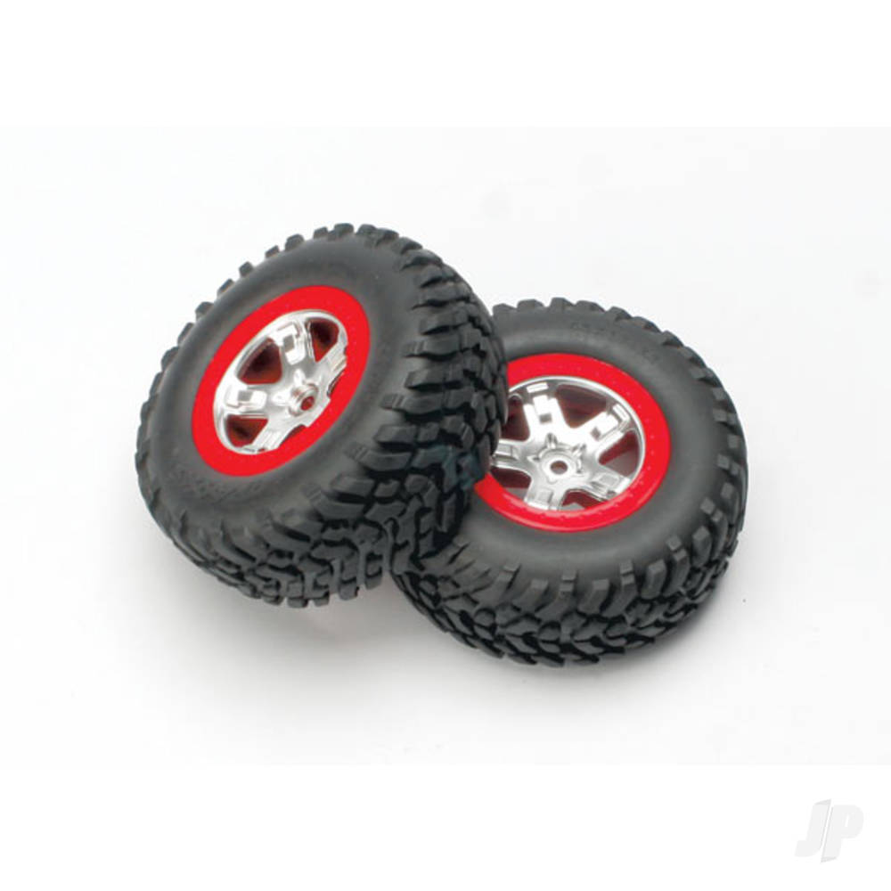 Traxxas Tyres & Wheels, Assembled Glued SCT Off-Road Tyres (2 pcs)