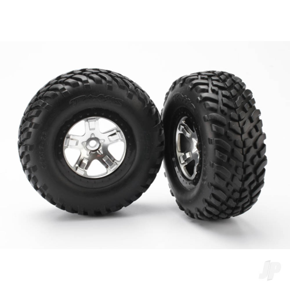 Traxxas Tyres & Wheels, Assembled Glued SCT Off-Road Racing Tyres (2 pcs)