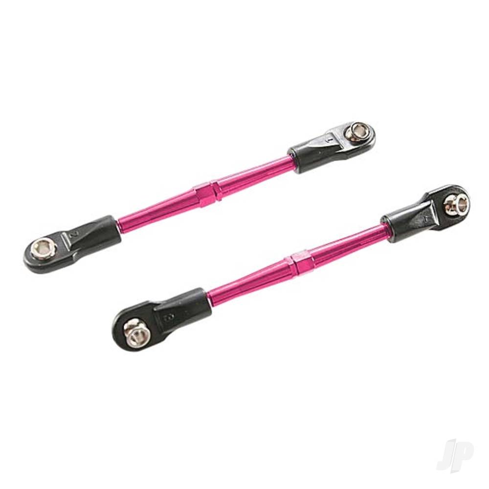 Traxxas Turnbuckles, aluminium (Pink-anodised), toe links, 59mm (2) (assembled w/ rod ends & hollow balls) (requires 5mm aluminium wrench #5477)