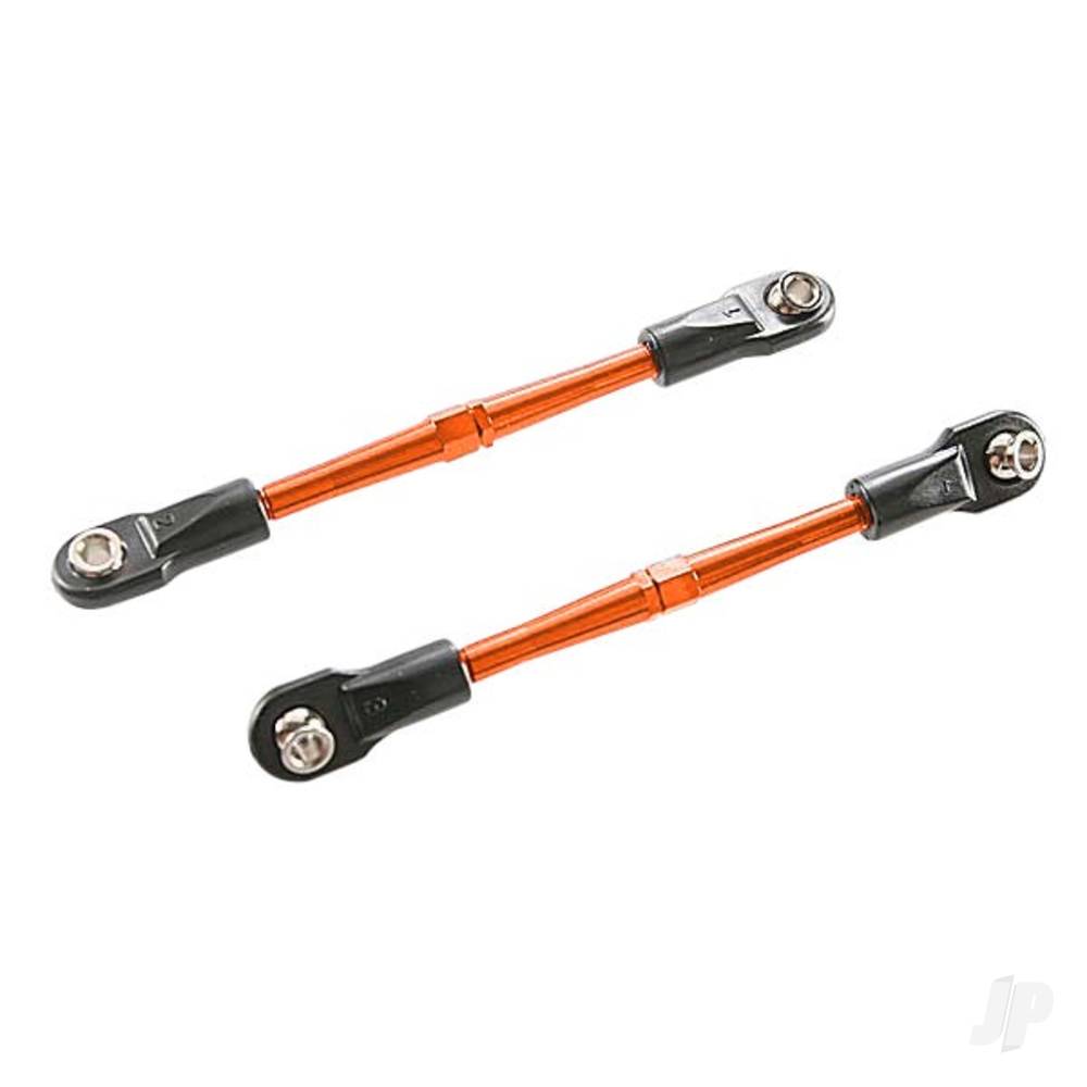 Traxxas Turnbuckles, aluminium (Orange-anodised), toe links, 59mm (2) (assembled w/ rod ends & hollow balls) (requires 5mm aluminium wrench #5477)