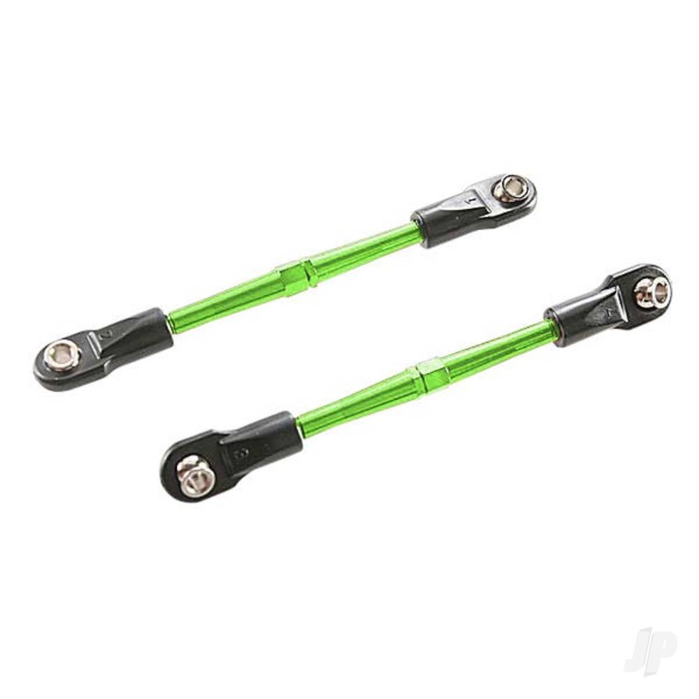 Traxxas Turnbuckles, aluminium (Green-anodised), toe links, 59mm (2) (assembled w/ rod ends & hollow balls) (requires 5mm aluminium wrench #5477)