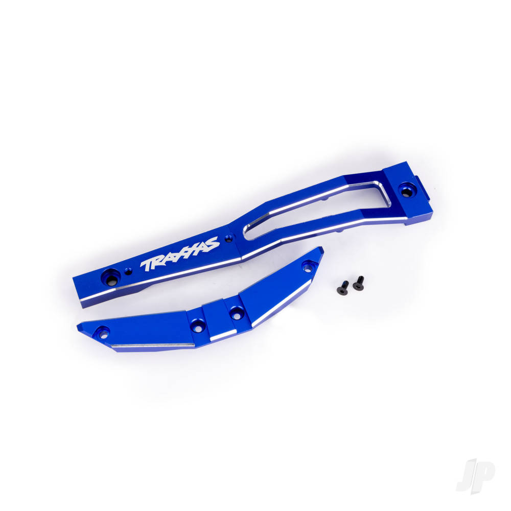 Traxxas Chassis brace, front, 6061-T6 aluminium (Blue-anodised / 2.5x6mm CCS (with threadlock) (2 pcs)
