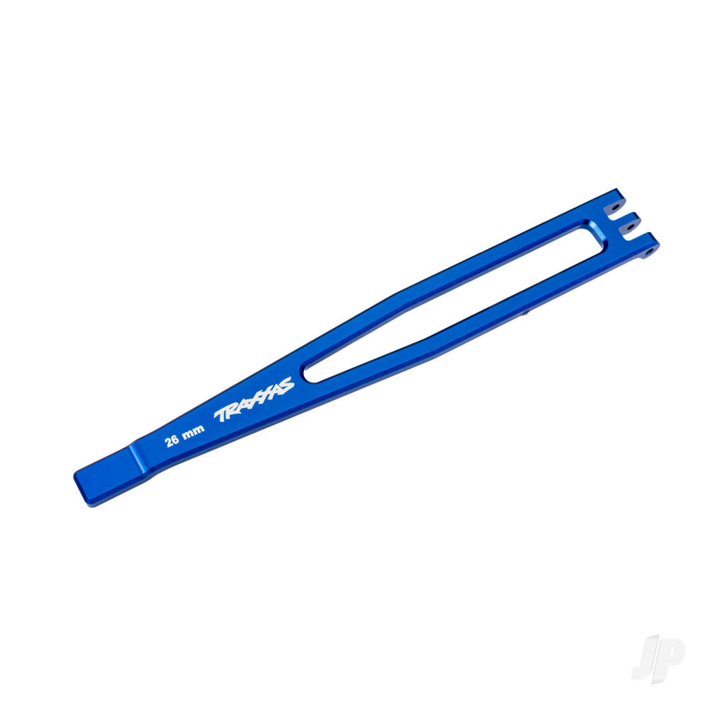 Traxxas Battery hold-down, 6061-T6 aluminium (Blue-anodised)