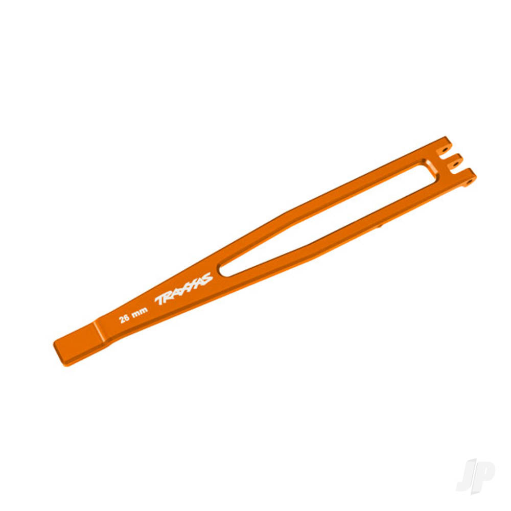 Traxxas Battery hold-down, 6061-T6 aluminium (Orange-anodised)