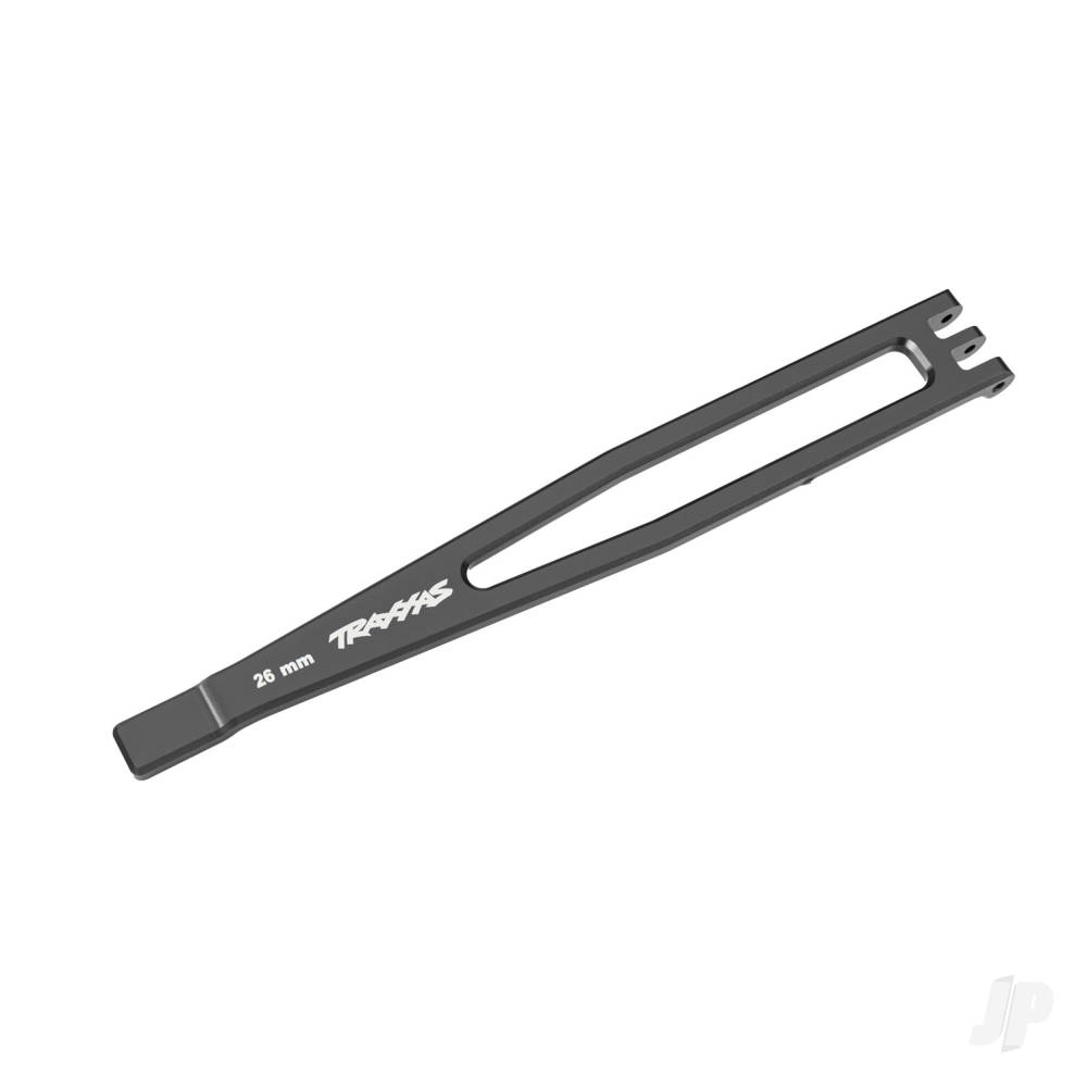 Traxxas Battery hold-down, 6061-T6 aluminium (Grey-anodised)