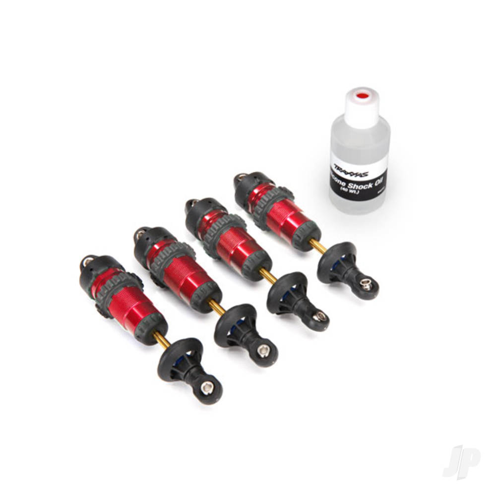 Traxxas Shocks, GTR aluminium, Red-anodised bodies with TiN shafts (fully assembled without springs) (4)