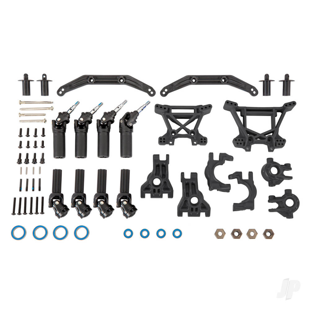 Traxxas Outer Driveline & Suspension Upgrade Kit, extreme heavy duty, Black