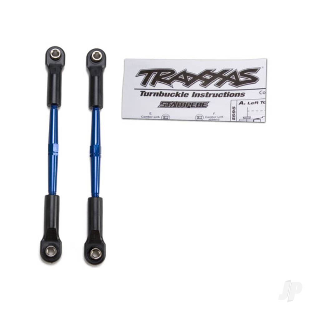Traxxas Turnbuckles, aluminium (Blue-anodised), toe links, 61mm (2 pcs) (assembled with rod ends & hollow balls) (fits Stampede) (requires 5mm aluminium wrench #5477)