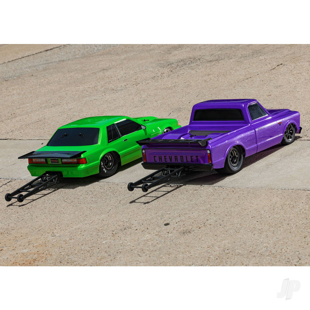 Traxxas Body, Ford Mustang, Fox Body, Blue (includes side mirrors, wing, wing retainer, rear body mount posts, foam body bumper, & mounting hardware)-9