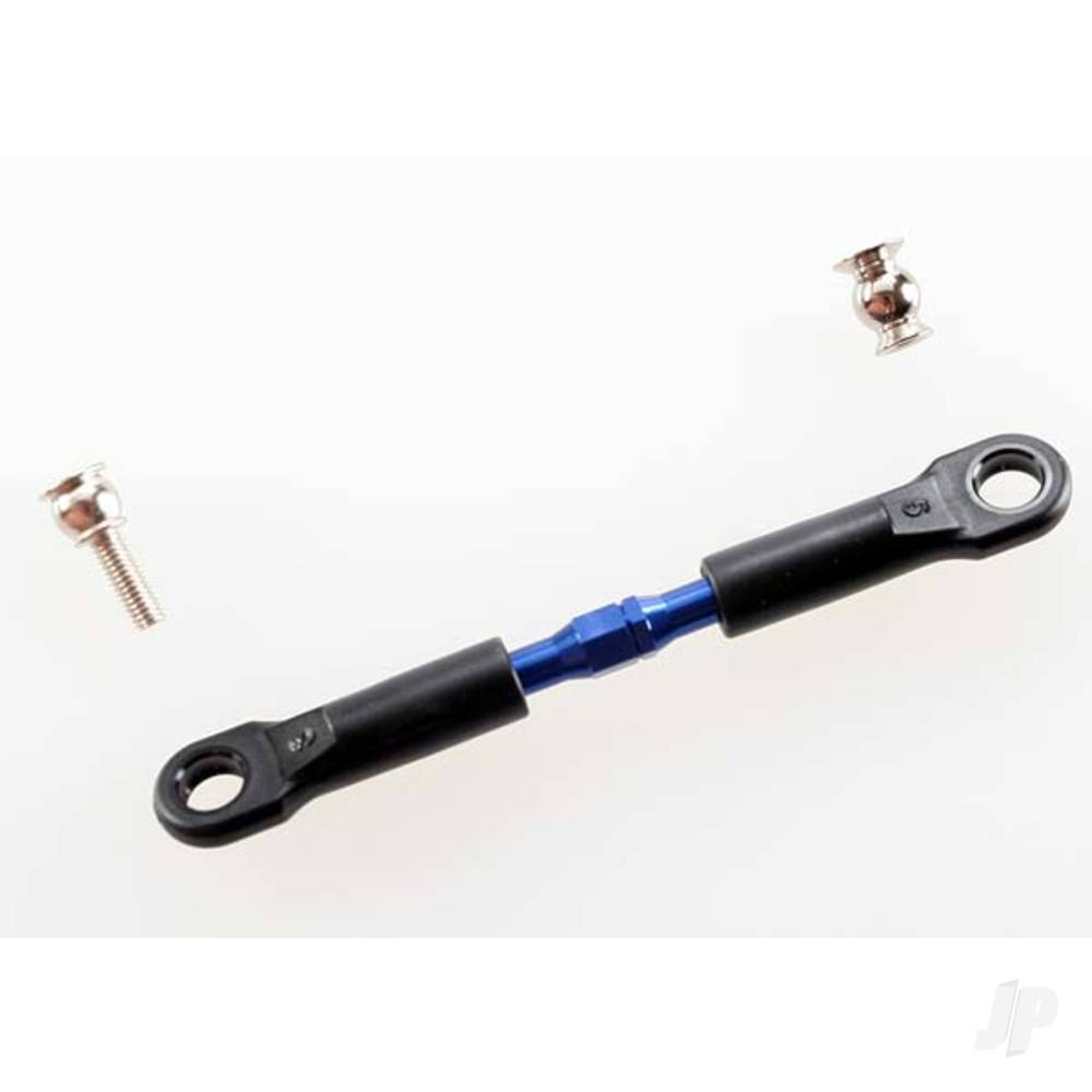 Traxxas Turnbuckle, aluminium (Blue-anodised), camber link, Front, 39mm (1pc) (assembled with rod ends) / hollow balls (2 pcs) (See part 3741A for complete camber link Set)