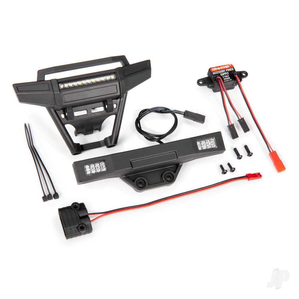 Traxxas LED light set, complete (includes front and rear bumpers with LED lights, 3-volt accessory power supply, and power tap connector (with cable) (fits #9011 body)-2