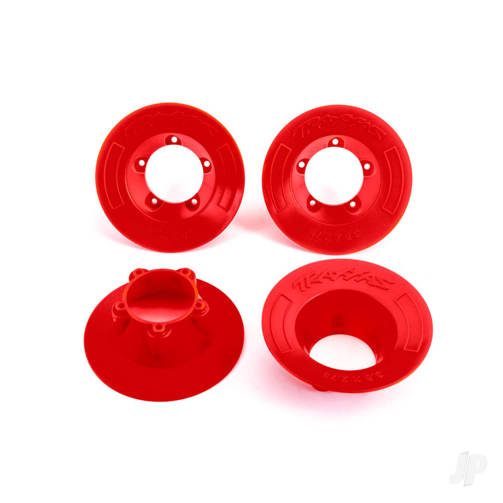 Traxxas Wheel Covers, Red (4 pcs) (fits #9572 wheels)