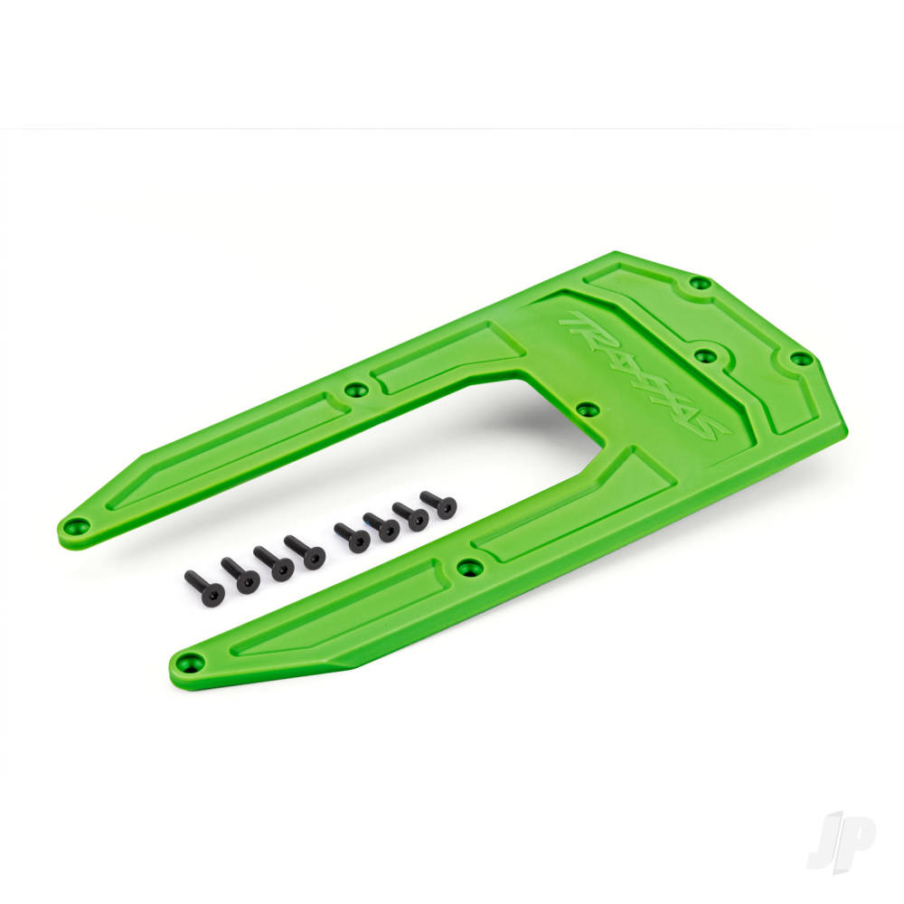 Traxxas Skid plate, Chassis, Green (fits Sledge)