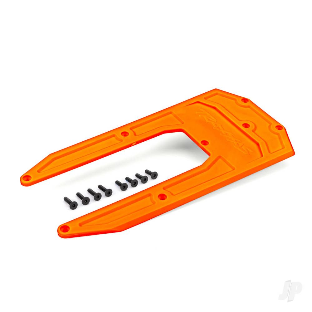Traxxas Skid plate, Chassis, Orange (fits Sledge)