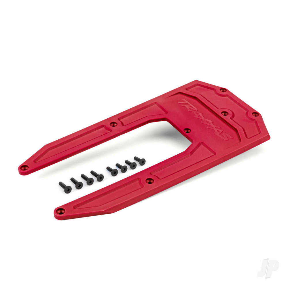 Traxxas Skid plate, Chassis, Red (fits Sledge)