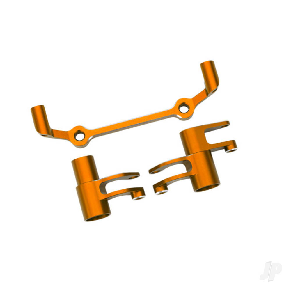 Traxxas Steering bellcranks, drag link (Orange-anodised 6061-T6 aluminium) / 5x8x2.5mm ball bearings (2) / 6x10x3mm ball bearings (2) / hardware